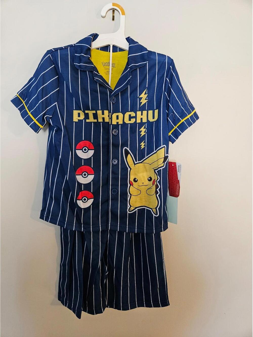 NEW! Boys 2 Piece Pokémon Pikachu Pajama Set, Size Small 6/7